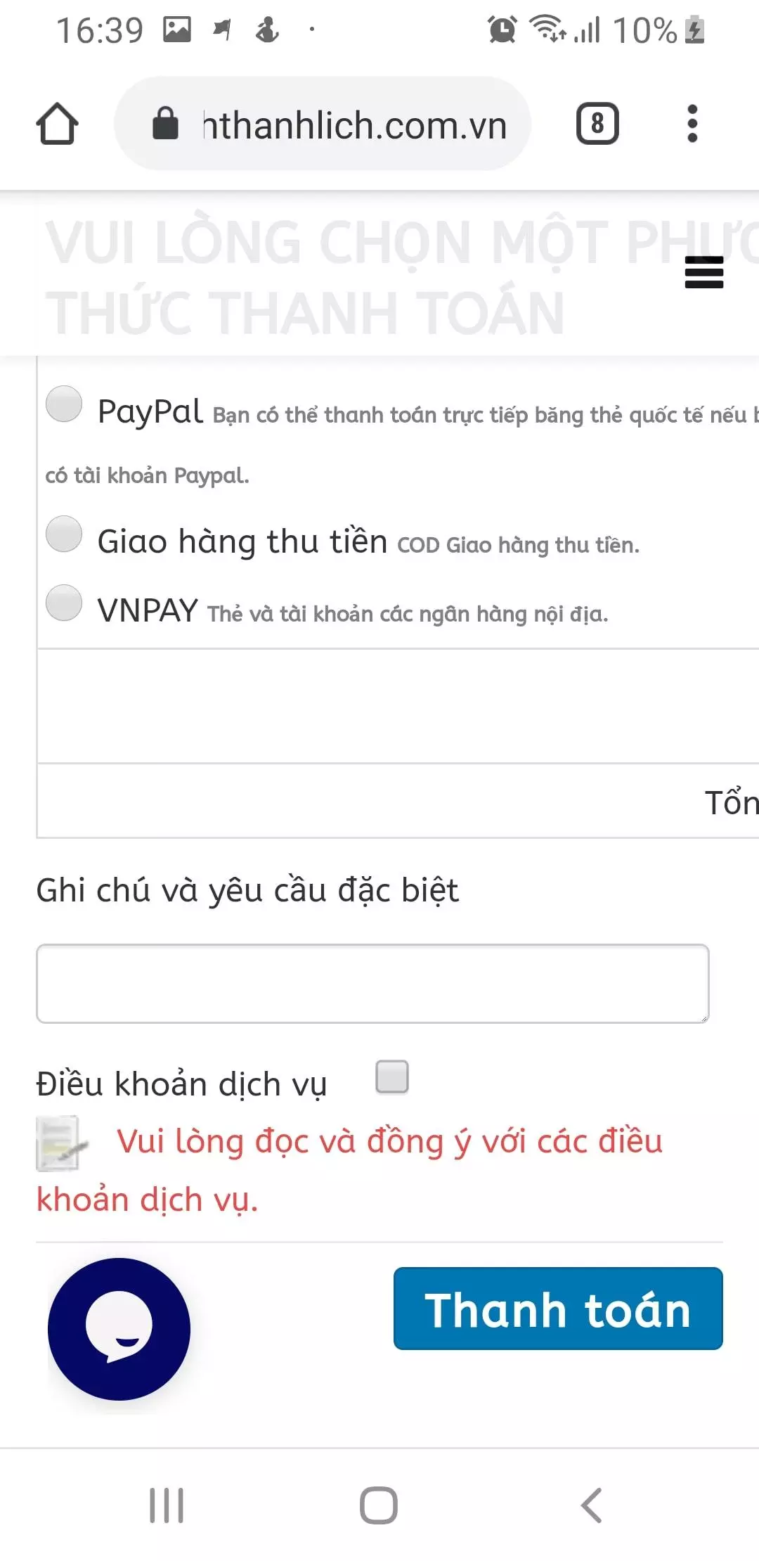 xem giỏ hàng