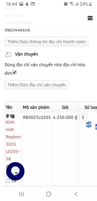 Xác nhận địa chỉ