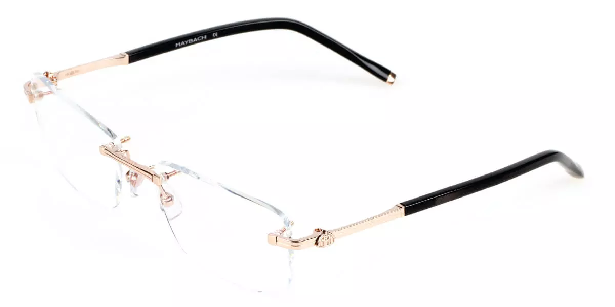 Gọng kính Maybach vàng đặc