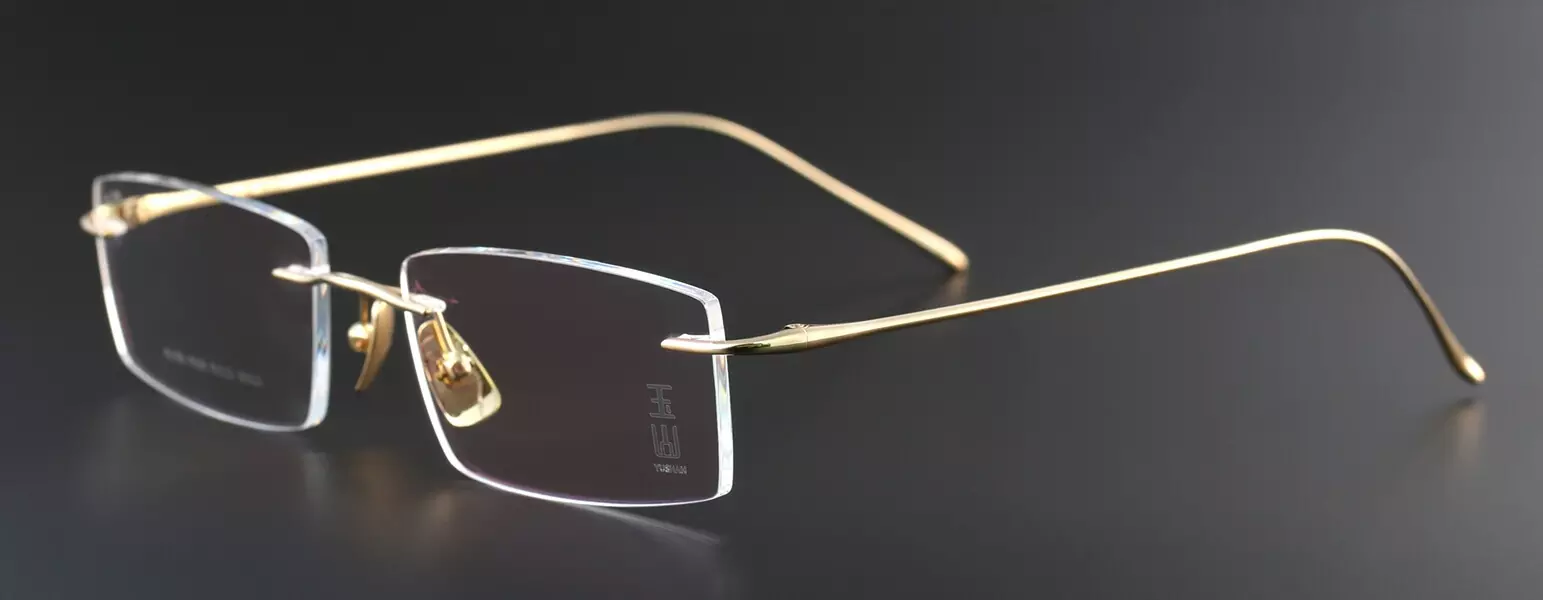 Gọng vàng nguyên khối YUSHAN 006-Solid gold 18K