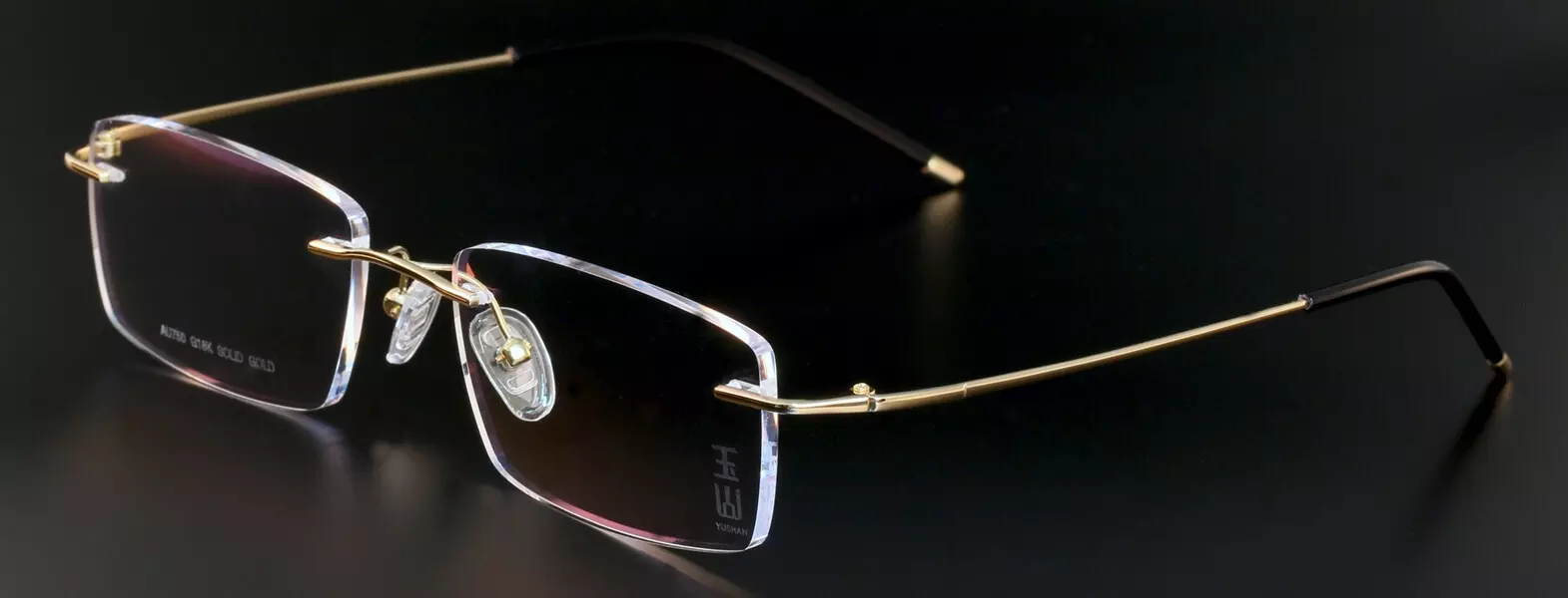 Gọng vàng nguyên khối YUSHAN 036-Solid gold 18K