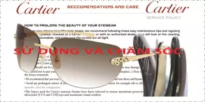 Sử dụng bảo dưỡng kính cartier