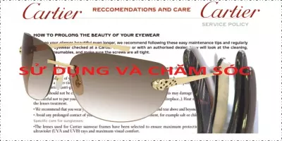 Sử dụng bảo dưỡng kính cartier